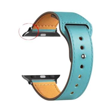 Imagem de Pulseira De Couro Unissex Para Apple Watch Series 8 9 3 4 5 6 SE 7 Ult