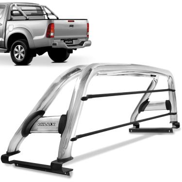 Imagem de Santo Antonio Hilux 2005 a 2015 Duplo Cromado Com Barra