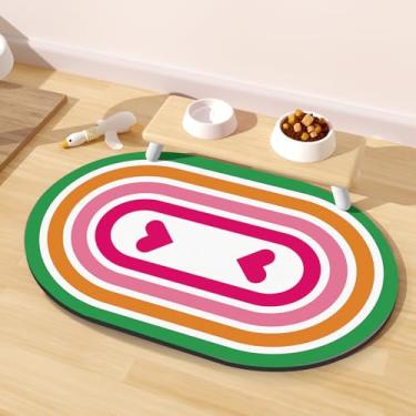 Imagem de METEOROCK Tapete de alimentação antiderrapante para animais de estimação, tapetes absorventes de ração para cães de 71 x 43 cm, tapete de tigela extra grande de 71 x 43 cm, projetado para vários