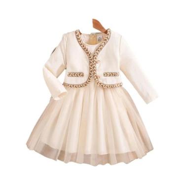 Imagem de Vestido novo fofo da moda outono para meninas, vestido de princesa fof