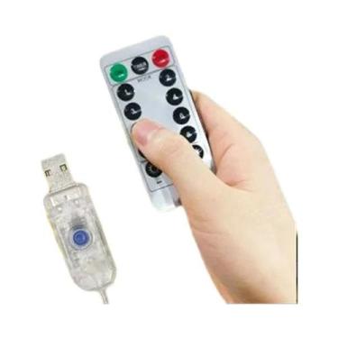 Imagem de Luzes De Cortina De Fada LED De 6m Com Controle Remoto USB, 8 Modos, D