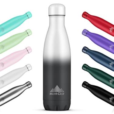 Imagem de Mont-Clair Garrafa de água de aço inoxidável l'O, isolada a vácuo, livre de BPA, bebidas quentes 12h e frias 24h, garrafa de água de metal 500 ml, à prova de vazamento, ideal para adultos, crianças
