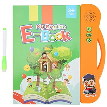 Imagem de CUOFYUNL Kid Inglês E Book Livro de Som Eletrônico Máquina de Leitura de Brinquedo Educacional Com Caneta de Aprendizagem (Laranja)