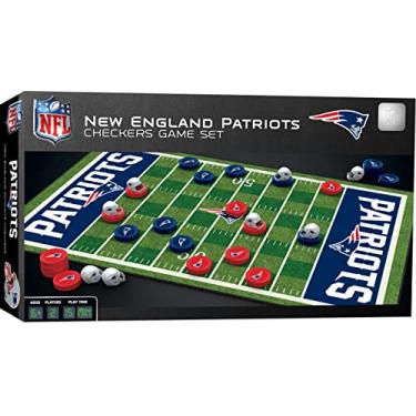 Imagem de MasterPieces Jogo de tabuleiro NFL New England Patriots Checkers, para 2 jogadores, a partir de 6 anos