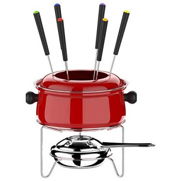 Imagem de Conjunto Fondue, Grande, 10 peças, Vermelho, Euro
