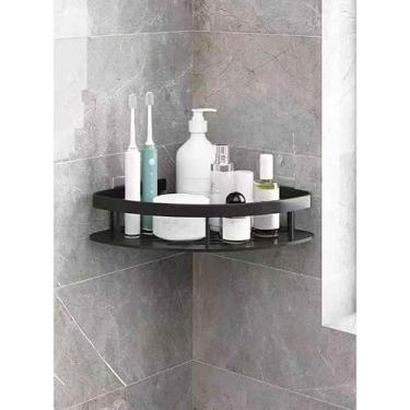 Imagem de Kit Suporte Organizador de Metal para Banheiro e Cozinha – Prateleira Porta Shampoo e Utensílios, Instalação Sem Furo, Aço Inoxidável, Adesivo Incluso(14)