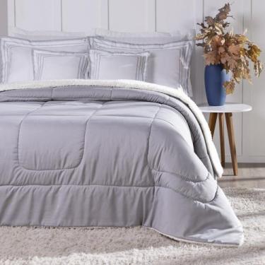 Imagem de Kit 5 Pçs Coberdrom Casal King Soft Hipercal 400 Fios Dupla Face - MR 