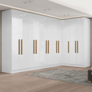 Imagem de Guarda-Roupa Modulado German 11 Portas 4 Gavetas Branco - Maxel