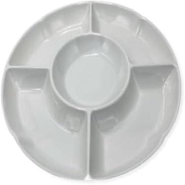 Imagem de Petisqueira redonda multiuso para servir, aperitivos e churrasco, e, elegante.