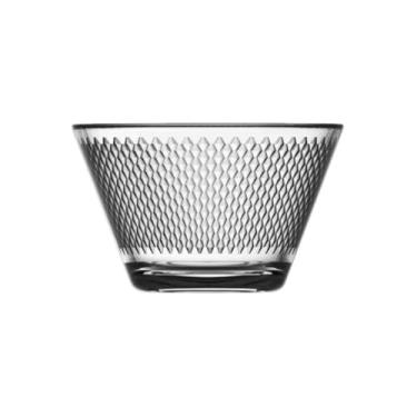 Imagem de Conjunto 6 Bowls de Vidro com Textura em Relevo, 300ml, 10,5cm, Transparente, para Saladas, Sobremesas e Cereais