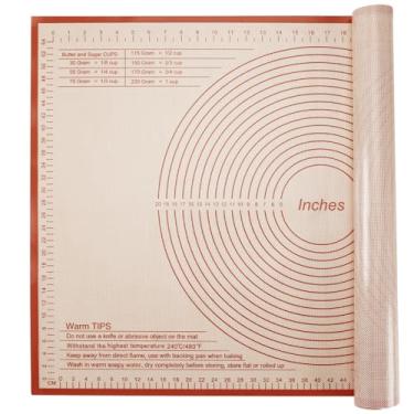 Imagem de Tapete de silicone para pastelaria de 91 x 61 cm, perfeito para pastelaria, tábua de massa, tábua de massa, tábua de amassar, tapete de massa de torta, tapete de fondant, tapete de massa/pizza, tapete