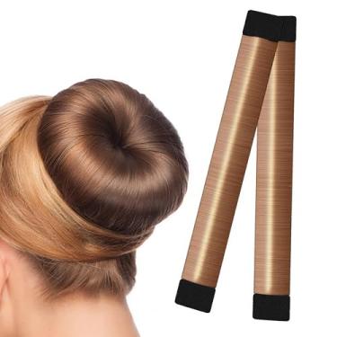 Imagem de Magic Hair Style Donut Bun Maker em forma de cabelo torcido francês ferramentas DIY (pacote com 4) champanhe