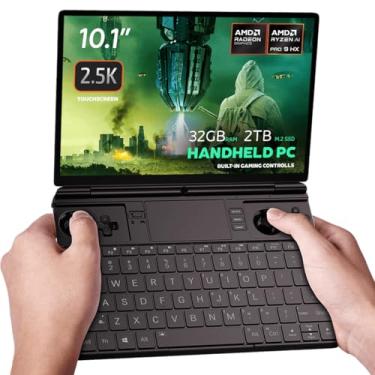 Imagem de GPD Win MAX 2 2025 PC portátil para jogos com AMD Ryzen AI 9 HX 370, GPU Radeon 890M, 32 GB RAM, 2TB SSD, OcuLink, ecrã IPS de 10,1", comandos para jogos, teclado e touchpad