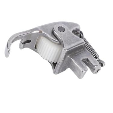 Imagem de GLOGLOW Calcador de Costura de Renda, Calcador de Rolo de Aço Inoxidável para Bordas de 4 Dobras Com Roda de Plástico, Compatível Com Máquinas de Costura Planas Industriais e de Computador para