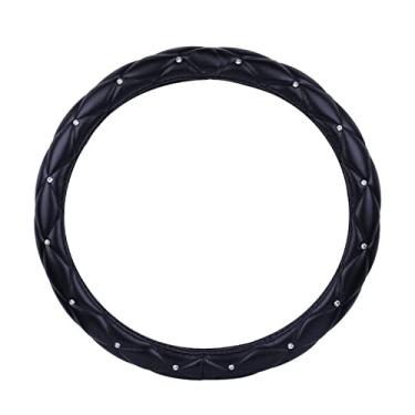 Imagem de Capinha Universal de Volante Carro com Diamante Cristal Estilosa e Esportiva para Mulheres