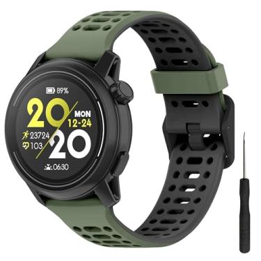 Imagem de Pulseira Lyforaz para Samsung Galaxy Watch 3 de 45 mm, pulseira de silicone macio para Galaxy Watch de 46 mm/Gear S3 Classic/Gear S3 Frontier, para COROS PACE 3, substituição para homens e mulheres