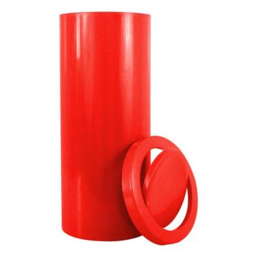 Imagem de Lixeira Plástica 22 Litros Com Tampa Meia Esfera - Vermelha