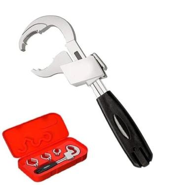 Imagem de Alicate de tubo doméstico multifuncional chave de grampo móvel ferramenta universal compacta ajustável chave de pia manutenção doméstica braçadeira antiderrapante para manutenção doméstica e