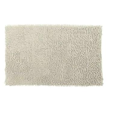 Imagem de Tapete de Bolinha Microfibra Antiderrapante 38x58 Rozac, Creme