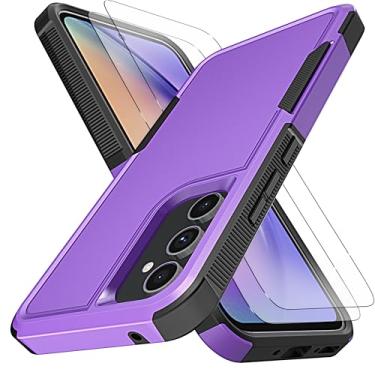Imagem de YmhxcY Para Galaxy A54 5G [proteção contra quedas de grau militar de 3,5 metros] [antiderrapante] [2 peças de protetor de tela TPE HD] Capa resistente à prova de choque para Galaxy A54 5G 6,4