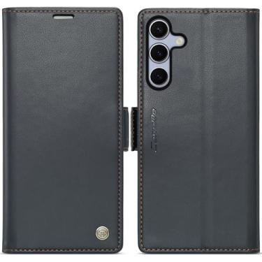 Imagem de WJXEXRS Capa carteira para Samsung Galaxy S26 Plus, elegante capa flip de couro PU com [bloqueio RFID] [suporte para cartão] [função de suporte] capa protetora à prova de choque para Samsung Galaxy