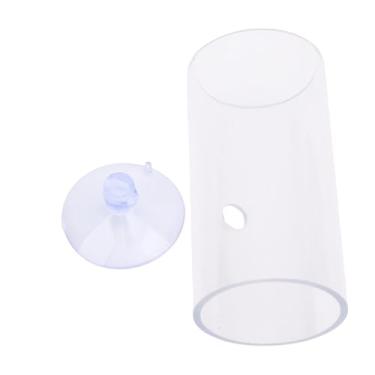 Imagem de Tubo oco transparente do túnel de peixes Betta com ventosa para descansar e dormir acessórios de tanque de peixes decoração de aquário de plástico durável (S)