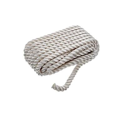 Imagem de Seachoice Corda de ancoragem 42621 para passeios de barco – linha de nylon torcido de 3 fios, 2,5 cm x 9,5 m, branca