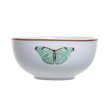 Imagem de Bowl - Borboleta - Pequenos Voadores - Porcelana - Brown Rim - 250Ml - Full Fit