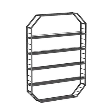 Imagem de Rack de armazenamento de esmalte de metal montado na parede, organizador de esmalte de metal, suporte de parede grande de 5 camadas (60 x 80 cm), usado para armazenar esmaltes, cosméticos /