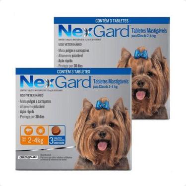Imagem de 2 Nexgard Cão 2 A 4 Kg - 3 Comprimidos Antipulgas Carrapatos - Boehrin