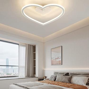 Imagem de Luminária de teto LED, luminária de teto infantil com LED dimerizável e controle remoto, ideal para sala de estar, mesa de jantar, quarto, corredor e jardim de infância (branca, 45 cm de diâ