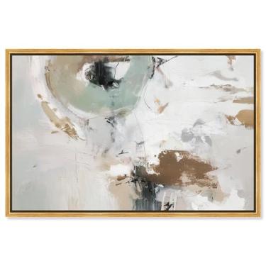 Imagem de Arte de parede abstrata com impressão em tela Misty Forms I por Art Remedy, moldura dourada, 76 x 50 cm