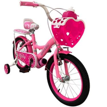 Imagem de Bicicleta Infantil Aro 16 Menina Bicikids Princesa Rodinhas de Treinam
