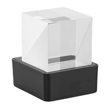 Imagem de ASHATA Relógio Meteorológico Com Exibição de Cubo Holográfico WiFi, Relógio Digital de Estação Meteorológica Inteligente Com Animações GIF e Reprodutor de álbum Eletrônico para (Preto)