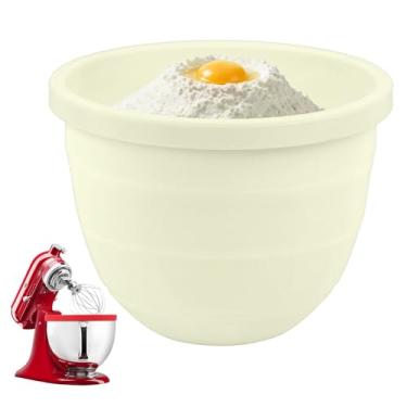 Imagem de Forros de silicone dobráveis para batedeira Kitchenaid com cabeça inclinada de 5 litros - inserção de tigela de silicone de grau alimentício segura para máquina de lavar louça - Acessórios de