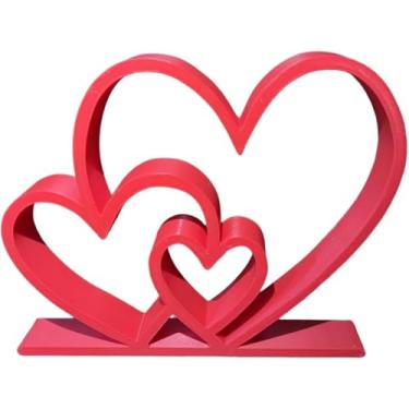 Imagem de Nysivy A escultura preta em forma de coração é adequada para salas de estar, quartos, escritórios e qualquer outro espaço, tornando-a a peça decorativa perfeita para aniversários, aniversários de