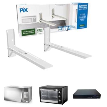 Imagem de Suporte Microondas e Forno Elétrico Multiuso Ajustável Branco Pix