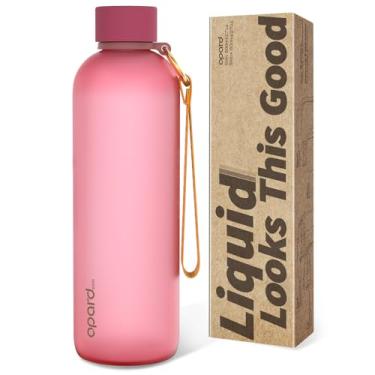 Imagem de Opard Garrafa de água fina de 765 g, lavável na lava-louças, garrafa de água de plástico livre de BPA, tampa de rosca à prova de vazamento, rosa flamingo, reutilizável para viagens, escola, esportes