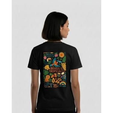 Imagem de Camisa Temática Carnaval Brasil Estilosa - Trajano Store, Preto, GG