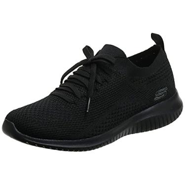 Imagem de Skechers Ultra Flex Statements Tênis feminino, Black/Black, 7.5 Wide