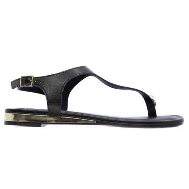 Imagem de Sandália Rasteira Feminina Moleca 5559.103 Preto, 37, Preto