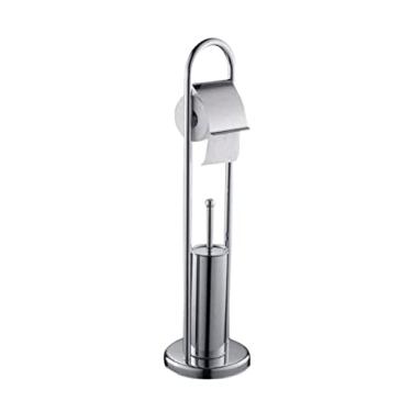 Imagem de Escova de vaso sanitário, escovas e suportes de vaso sanitário de aço cromado, conjunto de suporte de rolo de papel e escova de banheiro de aço inoxidável, ferramentas de vaso sanitário (A)