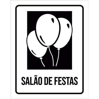 Imagem de Kit 3 Placas Condomínio Ambiente Salão De Festas