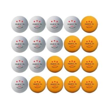 Imagem de Bolas De Tênis De Mesa Huieson 3 Estrelas Brancas E Amarelas G40+ ABS 