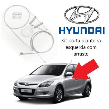 Imagem de Kit Reparo Máquina De Vidro I30 Dianteiro L/E Com Arraste