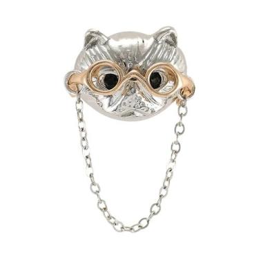 Imagem de Broche De Esmalte Unissex Com Strass De Cachorro, Joia De Lapela Para 