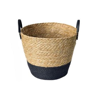 Imagem de Cesto Organizador de Fibra Natural Multiuso em Palha Seagrass para Decoração e Organização(3014)