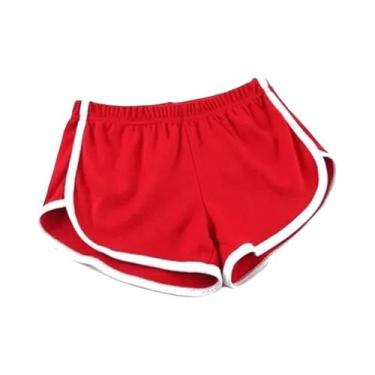 Imagem de Shorts Esportivos Femininos De Verão Em Cores Candy, Cintura Elástica,