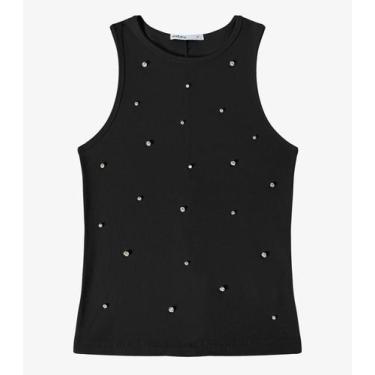 Imagem de Regata em Ribana Feminina Endless Preto, P, Preto