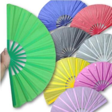 Imagem de Leque Japonês Grande - Cores Sortidas e Elegantes - Genérico